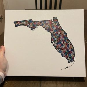 🔴 11.5 X 14 inches Florida Art Canvas
